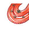 Exclusive necklace &quot;Cossack&quot; Coral rice, 13 rows