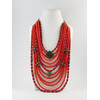 Exclusive necklace &quot;Cossack&quot; Coral rice, 13 rows