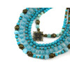 Exclusive necklace &quot;Almira&quot; Amazonite, Turquoise, Tiger. eye, Cat&#039;s eye, 5-row