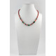 Exclusive necklace "Viburnum" Rice coral, zoisite cut, multifaceted topaz