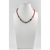 Exclusive necklace &quot;Viburnum&quot; Rice coral, zoisite cut, multifaceted topaz