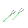 Exclusive chrysoprase earrings in the facet breed