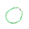 Exclusive Chrysoprase bracelet in facet, silver