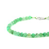 Exclusive Chrysoprase bracelet in facet, silver