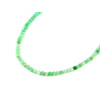 Exclusive necklace Chrysoprase in facet, silver