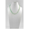 Exclusive necklace Chrysoprase in facet, silver