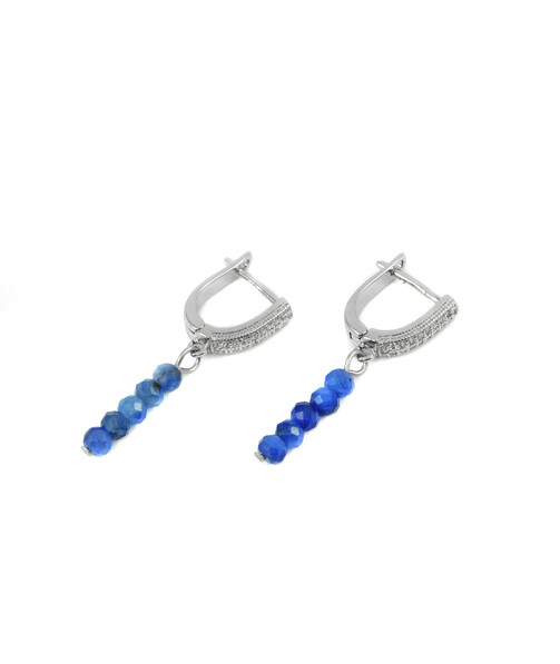 Exclusive earrings Kyanite rondel