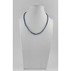 Exclusive necklace Kyanite rondel, silver