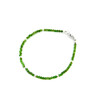 Exclusive bracelet Chrome diopside facet, silver