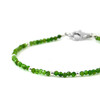 Exclusive bracelet Chrome diopside facet, silver