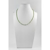 Exclusive necklace Chrome diopside facet, silver