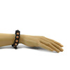 Exclusive leather bracelet &quot;Arrest&quot; Garnet, Sunstone