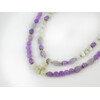 Exclusive necklace &quot;Lavender&quot; Amethyst, tail, mother-of-pearl, tail, 2-row