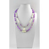 Exclusive necklace &quot;Lavender&quot; Amethyst, tail, mother-of-pearl, tail, 2-row