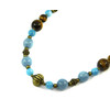 Exclusive necklace &quot;Ghost of Kyiv 2&quot; Tiger&#039;s eye, Aquamarine