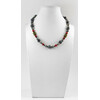 Exclusive necklace &quot;Free&quot; Obsidian, Jasper, Coral