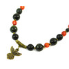 Exclusive necklace &quot;Chestnut&quot; Snake, Carnelian tablet facet