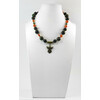 Exclusive necklace &quot;Chestnut&quot; Snake, Carnelian tablet facet