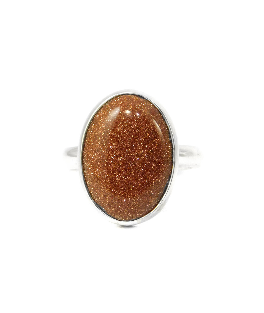 Ring Aventurine brown silver