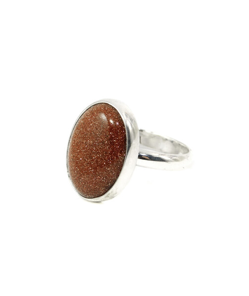 Ring Aventurine brown silver