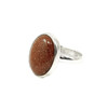 Ring Aventurine brown silver