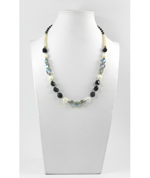 Exclusive necklace "Suzanna" Aventurine, multifaceted, Pearls