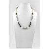 Exclusive necklace &quot;Suzanna&quot; Aventurine, multifaceted, Pearls