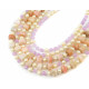 Exclusive necklace "Paris" Opal galtovka, Kunzite facet, Pearls beige, 5-row