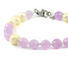 Exclusive bracelet &quot;Paris&quot; Kunzite facet, Pearls beige