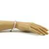 Exclusive bracelet &quot;Paris&quot; Kunzite facet, Pearls beige