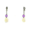 Exclusive earrings &quot;Lavender&quot; Amethyst, mother of pearl balamuty