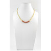 Exclusive necklace &quot;Trubochka&quot; Mother-of-pearl tube, coral sponge. rondel