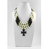 Exclusive necklace &quot;Elbrus&quot; Lava, mother-of-pearl, 3 rows