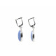 Long sapphire earrings, silver