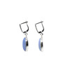 Long sapphire earrings, silver