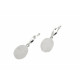 Long sapphire earrings, silver