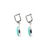 Turquoise earrings, silver