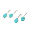 Turquoise earrings, silver