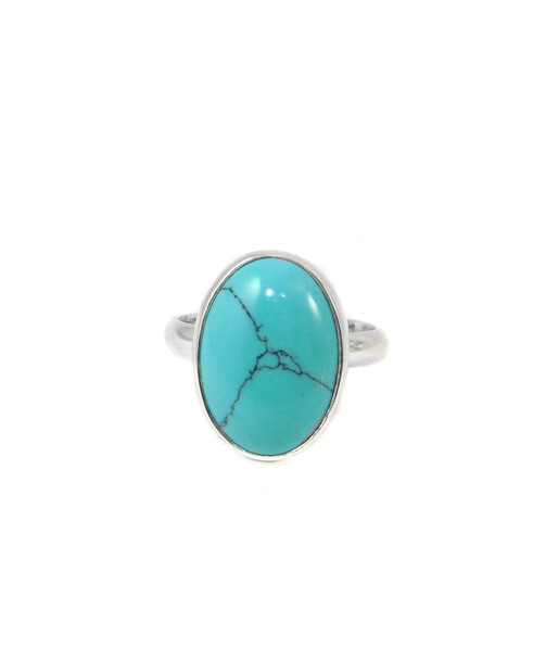 Ring Turquoise press, silver