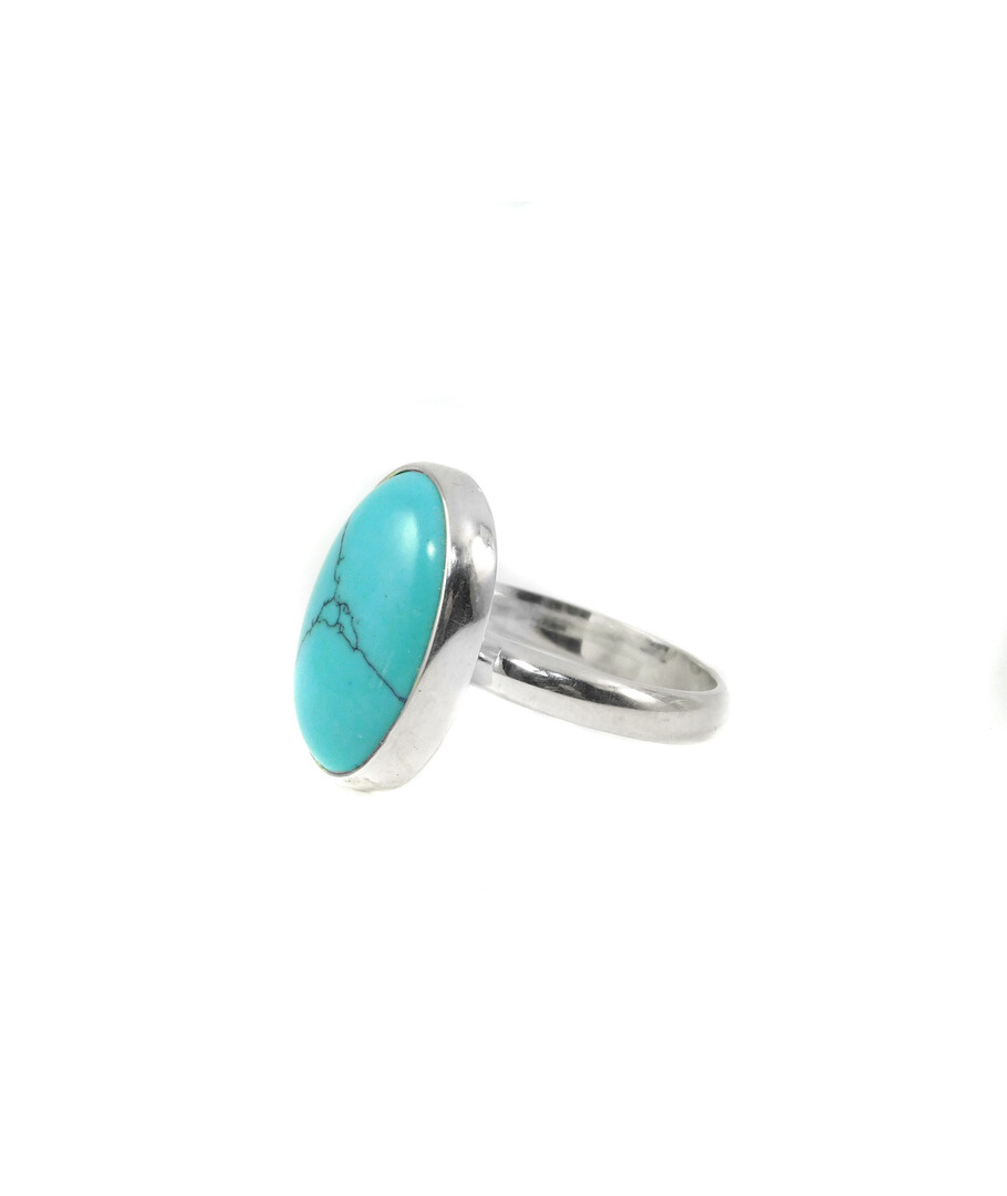 Ring Turquoise press, silver