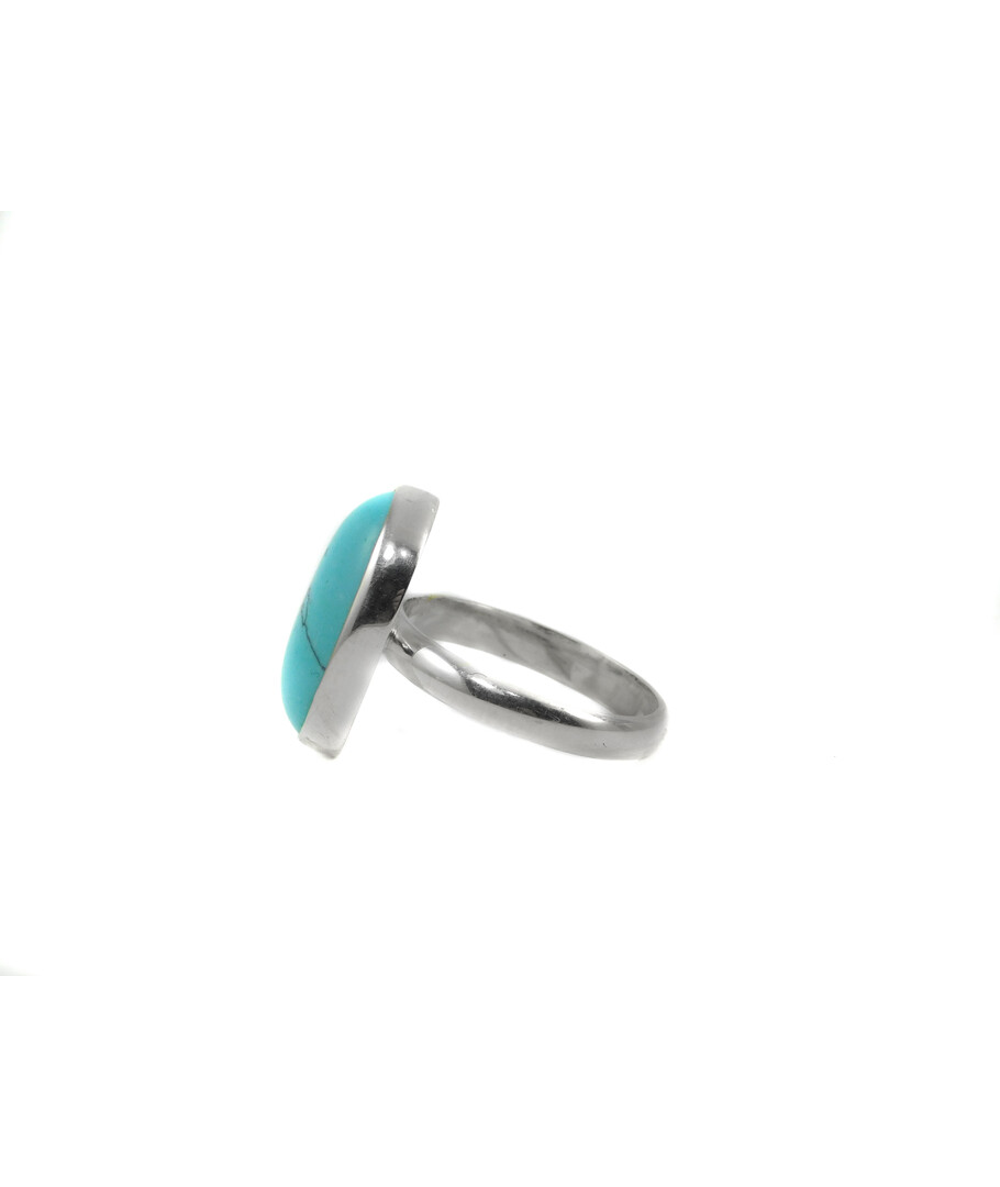 Ring Turquoise press, silver