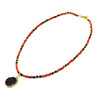 Exclusive necklace &quot;Chic&quot; Carnelian, Tourmaline facet, Druze