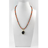 Exclusive necklace &quot;Chic&quot; Carnelian, Tourmaline facet, Druze