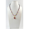 Exclusive necklace &quot;Hipster&quot; Ruby face, Zircon face, Tourmaline face, Druze