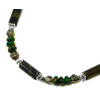 Exclusive necklace &quot;Green pearl&quot; Hawk&#039;s eye, Topaz, Jasper, Tiger&#039;s eye