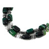 Exclusive necklace &quot;Natural grace&quot; Agate barrel, jade crumb, 2 rows