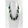 Exclusive necklace &quot;Natural grace&quot; Agate barrel, jade crumb, 2 rows