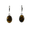 Tiger&#039;s eye earrings, silver