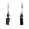 Exclusive earrings &quot;Green pearl&quot; Hawk&#039;s eys, Tiger&#039;s eye multifaceted