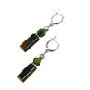 Exclusive earrings &quot;Green pearl&quot; Hawk&#039;s eys, Tiger&#039;s eye multifaceted